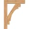 Ekena Millwork Merced Block Smooth Bracket w/ Offset Brace, Western Red Cedar, 5 1/2"W x 22"D x 30"H BKT0604X22X30MRC05SWR - alternate 3